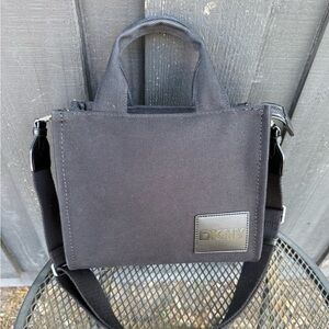 DKNY Black Canvas Crossbody Tote